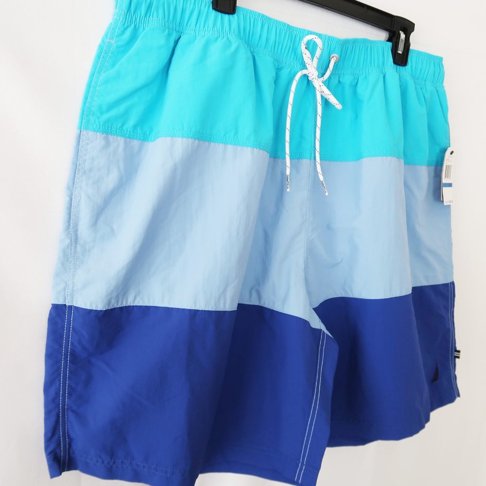 SOLD | Nautica Quick Dry Colorblock Swim Trunks - Picture 7 of 8